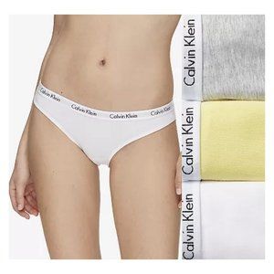 Calvin Klein Carousel Cotton Thongs 3 Pack Size Large NEW